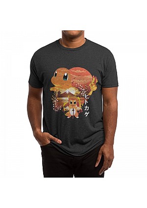 T-Shirt Threadless - Breath Of Fire Monster (Noir)